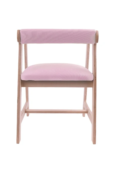 Ahşap Çocuk Oyun, Aktivite, Çalışma Masası Sandalyesi Pembe - Resim 3