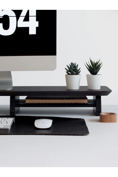 Fagus Wood Bilgisayar Yükseltici, Monitör Standı, Ahşap Ekran Yükseltici (CEVİZ) - Resim 6