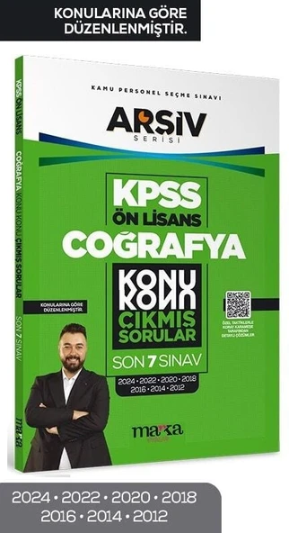 Marka 2026 KPSS Ön Lisans Coğrafya Çıkmış Sorular Son 7 Yıl Konularına Göre Çözümlü ARŞİV Serisi Marka Yayınları ürün görseli 1