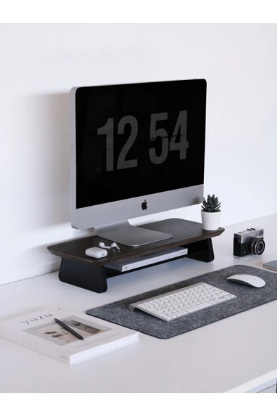 Fagus Wood Küçük Monitör Standı (Ceviz) ürün görseli 1