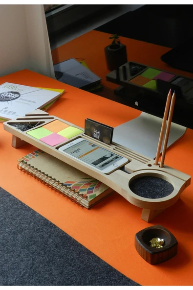 Fagus Wood Masaüstü Düzenleyici Kalemlik Organizer Ahşap ürün görseli 1