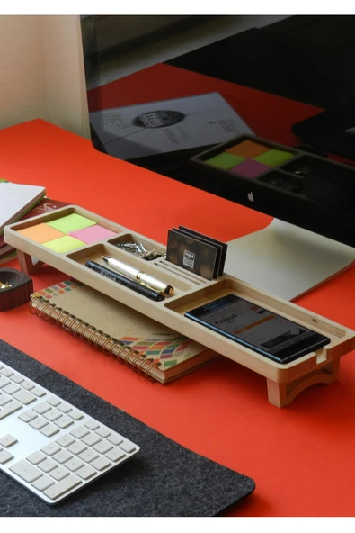 Fagus Wood Ofis Hediyesi Kartvizitlik–kalemlik-telefon Vb. Ofis Malzemelerini Koyabileceğiniz Alanlara Sahiptir ürün görseli 1