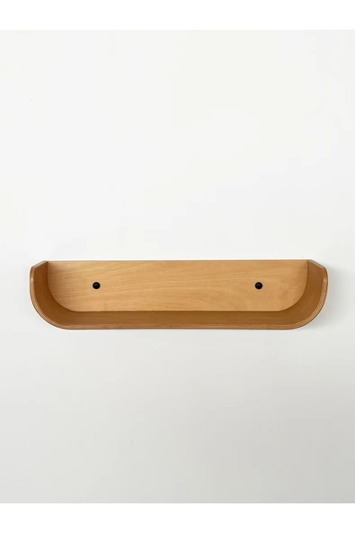 Fagus Wood Dekoratif Ahşap Tasarım Duvar Rafı - Resim 8