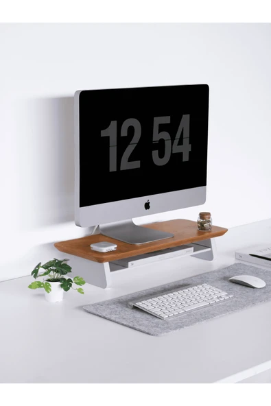 Fagus Wood Küçük Monitör Standı (Meşe) ürün görseli 1
