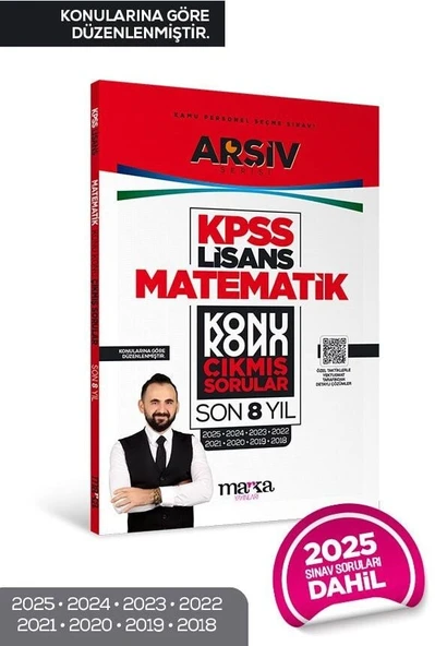 Marka 2026 KPSS Lisans Matematik Çıkmış Sorular Son 8 Yıl Konularına Göre Çözümlü ARŞİV Serisi Marka Yayınları ürün görseli 1
