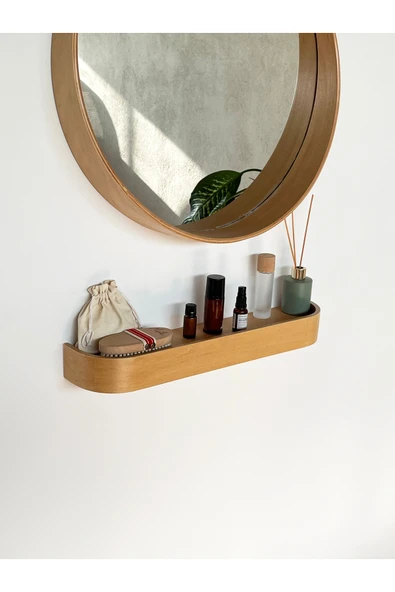 Fagus Wood Ahşap Doğal Masif Duvar Rafı - Resim 4