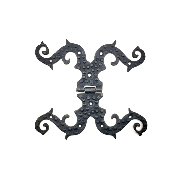 Antika Tarz Dekoratif Pirinç Süslü Menteşe - 190x170 mm, Oksit ürün görseli 1