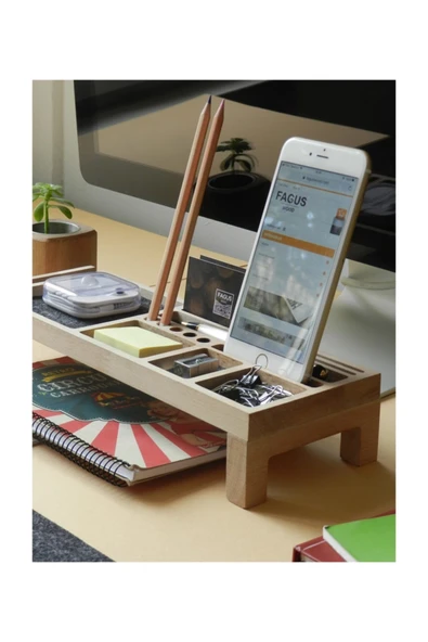 Fagus Wood Mini Sharpy Masa Düzenleyici (füme) - Resim 4