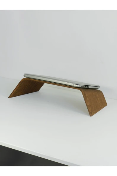Fagus Wood Doğal Ağaç Laptop Masa Standı Ve Yükseltici Notebook Tutucu - Resim 7
