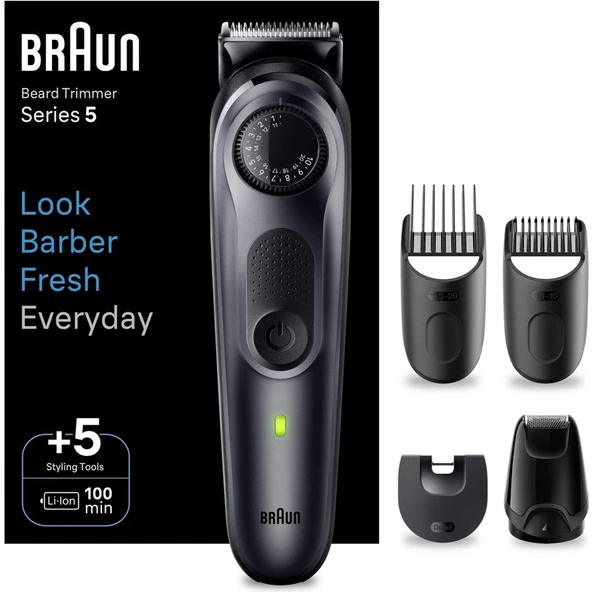 Braun Series 5 BT5420 Sakal Düzeltici - Ultra Keskin Bıçak, Siyah Renk, 40 Uzunluk Ayarı, Suya Dayanıklı Tasarım ürün görseli 1