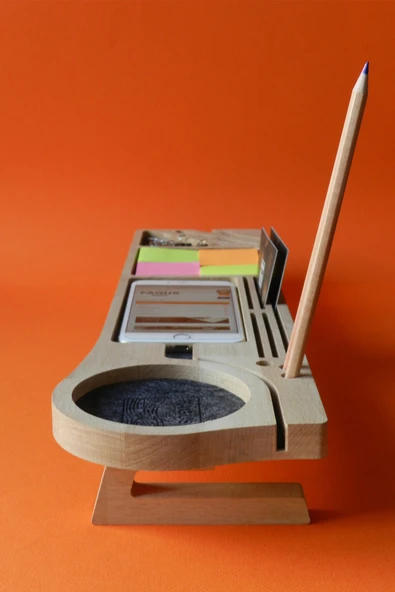 Fagus Wood Masaüstü Düzenleyici Kalemlik Organizer Ahşap - Resim 8