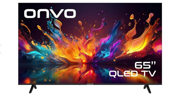 ONVO 65VQ90F3UA 65" FRAMELESS UHD QLED GOOGLE TV ürün görseli 1