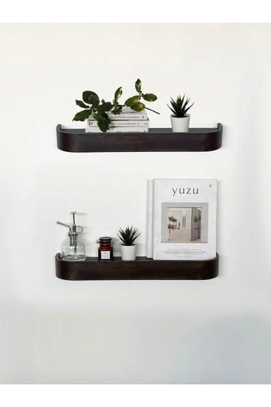 Fagus Wood Ahşap Doğal Masif Duvar Rafı - Resim 2