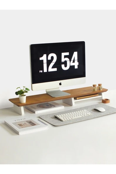 Fagus Wood Meşe Monitör Standı ürün görseli 1