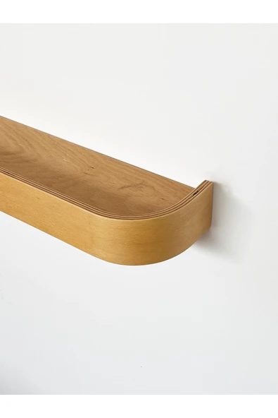 Fagus Wood Ahşap Doğal Masif Duvar Rafı - Resim 7