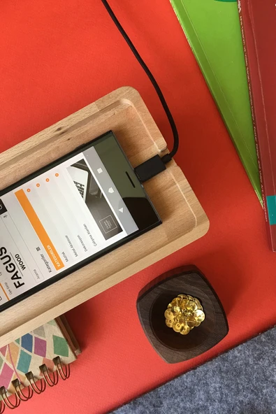 Fagus Wood Ofis Hediyesi Kartvizitlik–kalemlik-telefon Vb. Ofis Malzemelerini Koyabileceğiniz Alanlara Sahiptir - Resim 4