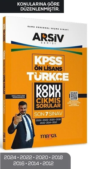 Marka 2026 KPSS Ön Lisans Türkçe Çıkmış Sorular Son 7 Yıl Konularına Göre Çözümlü ARŞİV Serisi Marka Yayınları ürün görseli 1