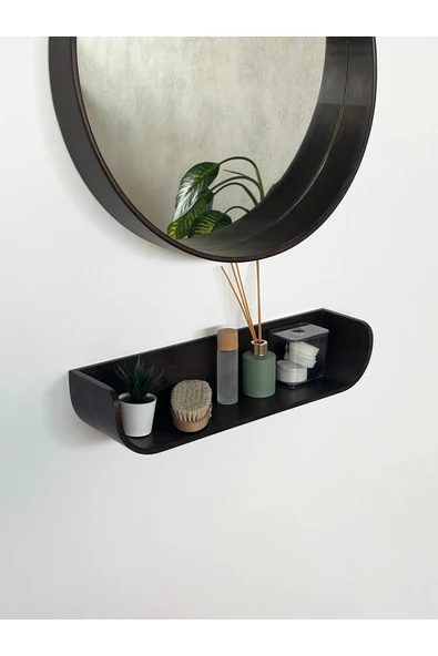 Fagus Wood Dekoratif Ahşap Tasarım Duvar Rafı - Resim 4