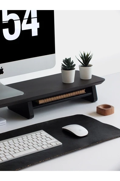 Fagus Wood Bilgisayar Yükseltici, Monitör Standı, Ahşap Ekran Yükseltici (CEVİZ) - Resim 3