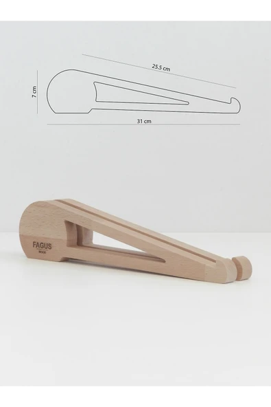 Fagus Wood Girift Ahşap Laptop Standı - Resim 2