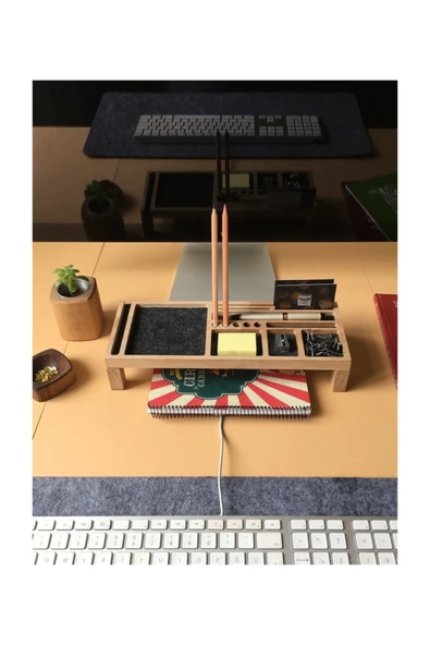 Fagus Wood Mini Sharpy Masa Düzenleyici (füme) - Resim 3