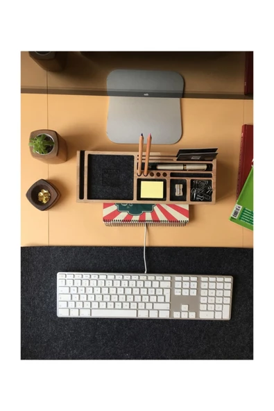 Fagus Wood Mini Sharpy Masa Düzenleyici (füme) ürün görseli 1