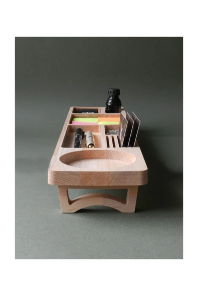 Fagus Wood Ahşap Organizer Düzenleyici, Dekoratif Ofis Aksesuarları Ve Masa Düzenleyici, Hediye Setleri - Resim 7