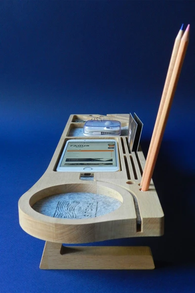 Fagus Wood Masaüstü Düzenleyici Kalemlik Organizer Ahşap - Resim 8