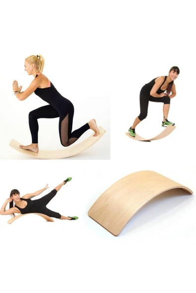KUKKİ Wavy Board Naturel Ahşap Oyuncak Denge Tahtası(90X30) - Resim 7