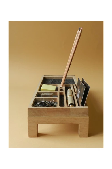 Fagus Wood Mini Sharpy Masa Düzenleyici (füme) - Resim 2