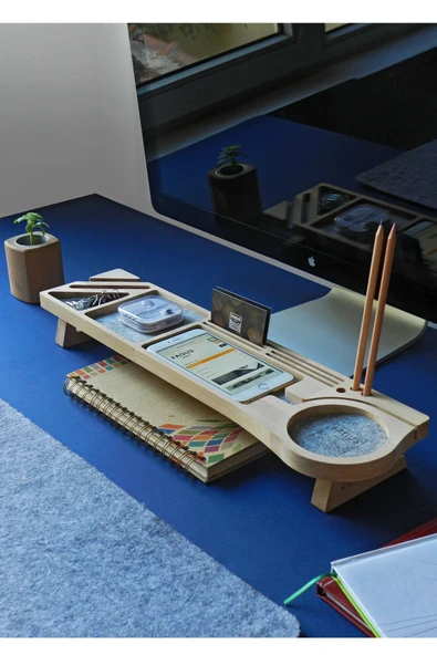 Fagus Wood Masaüstü Düzenleyici Kalemlik Organizer Ahşap ürün görseli 1