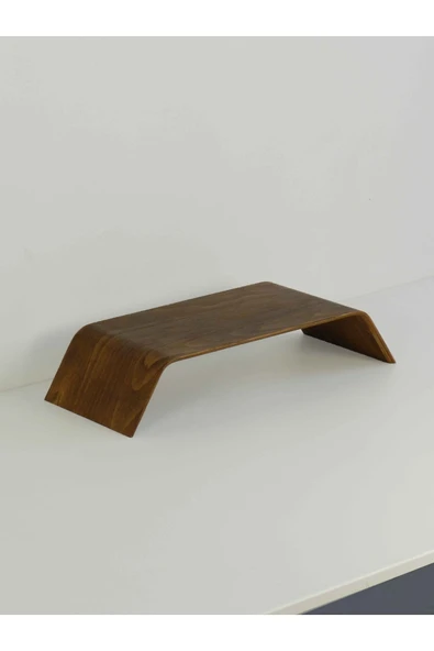 Fagus Wood Dayanıklı Ağaç Monitör Ayağı Ve Yükseltici Bilgisayar Standı (CEVİZ) - Resim 2