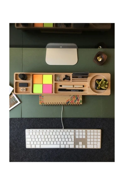 Fagus Wood Ahşap Organizer Düzenleyici, Dekoratif Ofis Aksesuarları Ve Masa Düzenleyici, Hediye Setleri - Resim 3