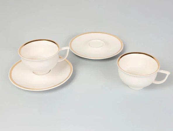 Porland Bedford Altın Yaldız Kahve Fincan Takımı 2 Kişilik 4 Parça ürün görseli 1