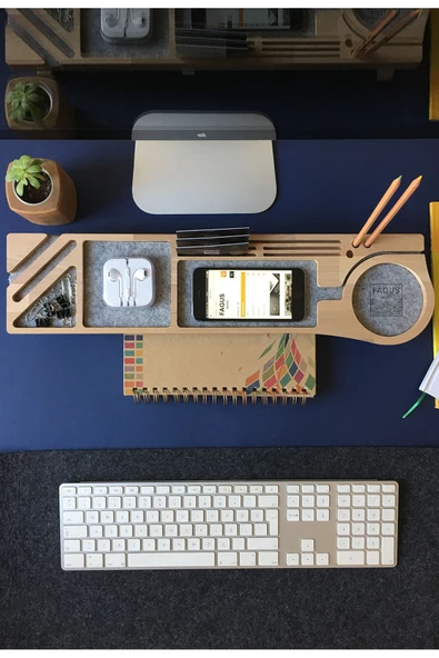 Fagus Wood Masaüstü Düzenleyici Kalemlik Organizer Ahşap - Resim 2