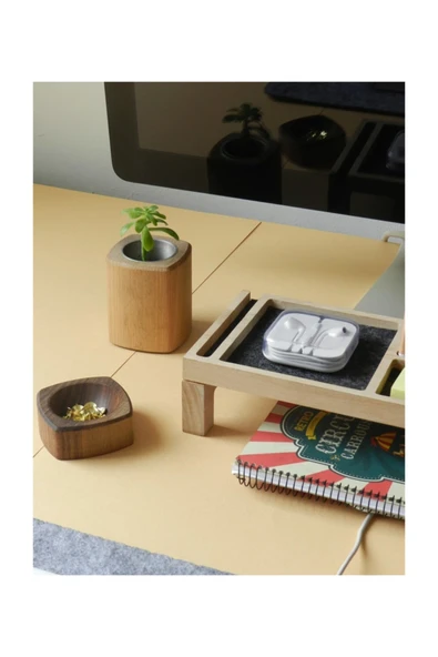 Fagus Wood Mini Sharpy Masa Düzenleyici (füme) - Resim 6