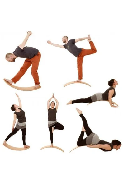 KUKKİ Wavy Board Naturel Ahşap Oyuncak Denge Tahtası(90X30) - Resim 8