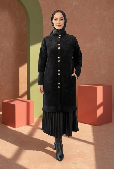 Hjakim Yaka Çıt Çıtlı Hırka - Resim 5