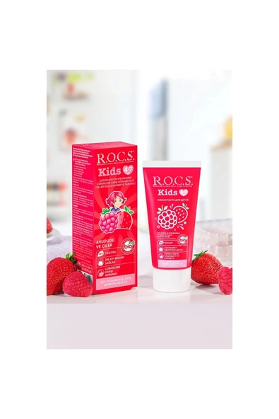 Rocs Kids 4-7 Yaş Ahududu&Çilek Diş Macunu 35 ml - Resim 6