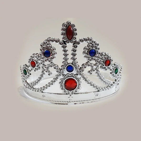 Prenses Parti Tacı Gümüş Rengi 1 Adet ürün görseli 1