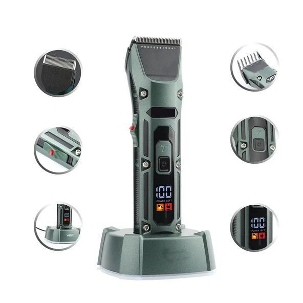 Profesyonel Şarjlı Saç Sakal Traş Makinesi V-696 ürün görseli 1