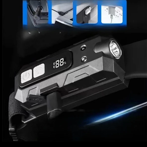 Sensörlü Cob XPG Led Kafa Lambası WT-066 - Resim 2