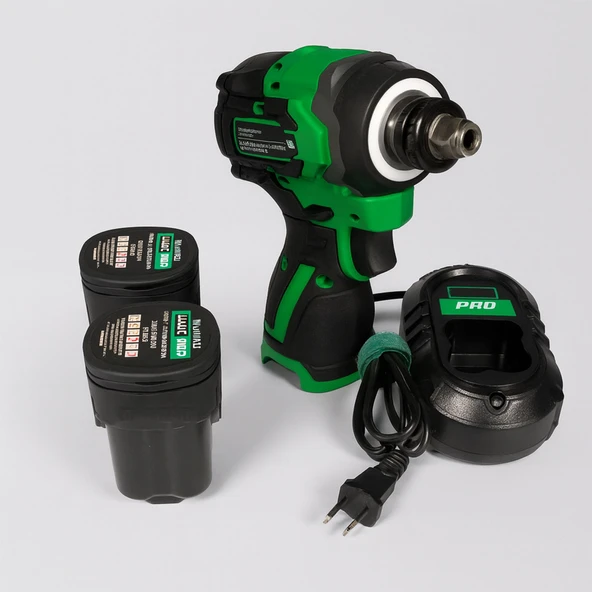 Akülü Somun Sıkma Makinesi 16V 2.0AH Güçlü Yüksek Torklu Profesyonel Vidalama Anahtar Seti Çantalı ürün görseli 1