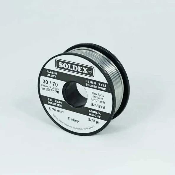 30-70 Lehim Teli 200 Gr 1,6 mm Sn:30 - Pb:70 ürün görseli 1