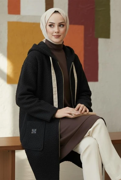 Kapşonlu Fermuarlı Mont ürün görseli 1