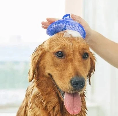 Evcil Hayvan Silikon Tüy Toplama Yıkama Fırçası - Resim 3