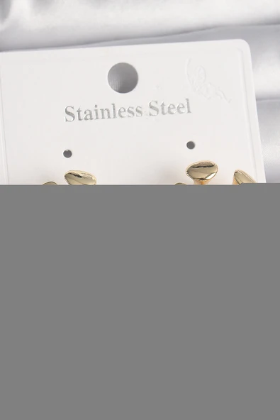 Pirinç Gold Renk Petek Model Kadın Küpe - TJ-BKP10070 ürün görseli 1