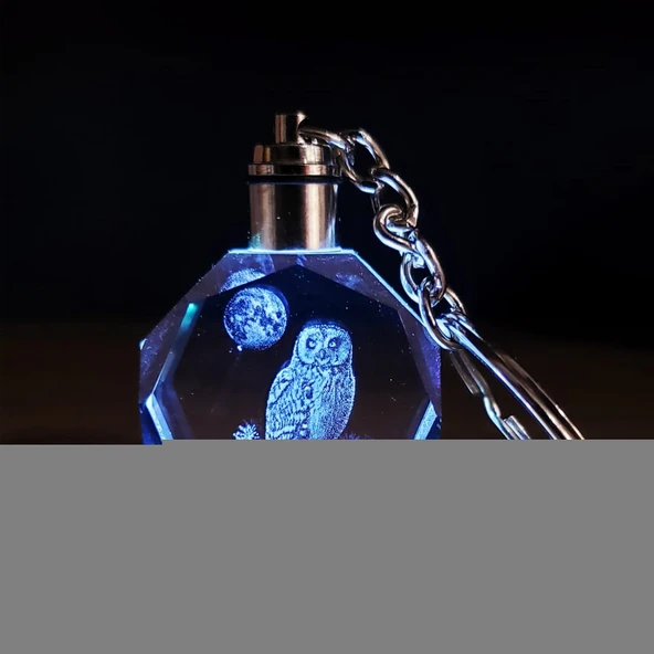 Baykuş Tasarımlı Işıklı Anahtarlık ürün görseli 1