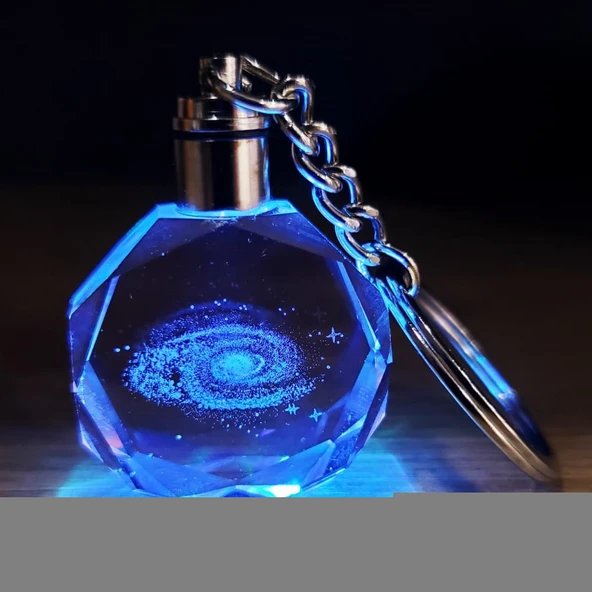 Galaxy Gezegen Tasarım Işıklı Anahtarlık ürün görseli 1