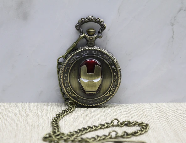 Iron Man Tasarımlı Köstekli Saat ürün görseli 1